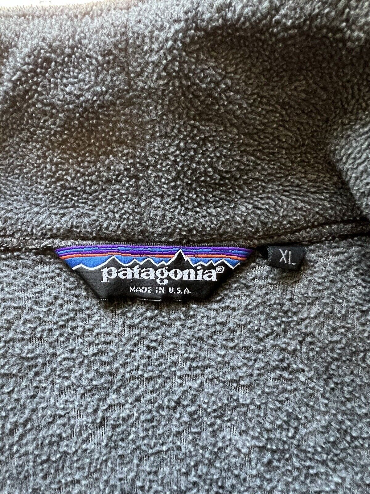 VINTAGE Patagonia Jacket Womens XL Grey Fleece Sweater Full Zip USA - thriftgoblin