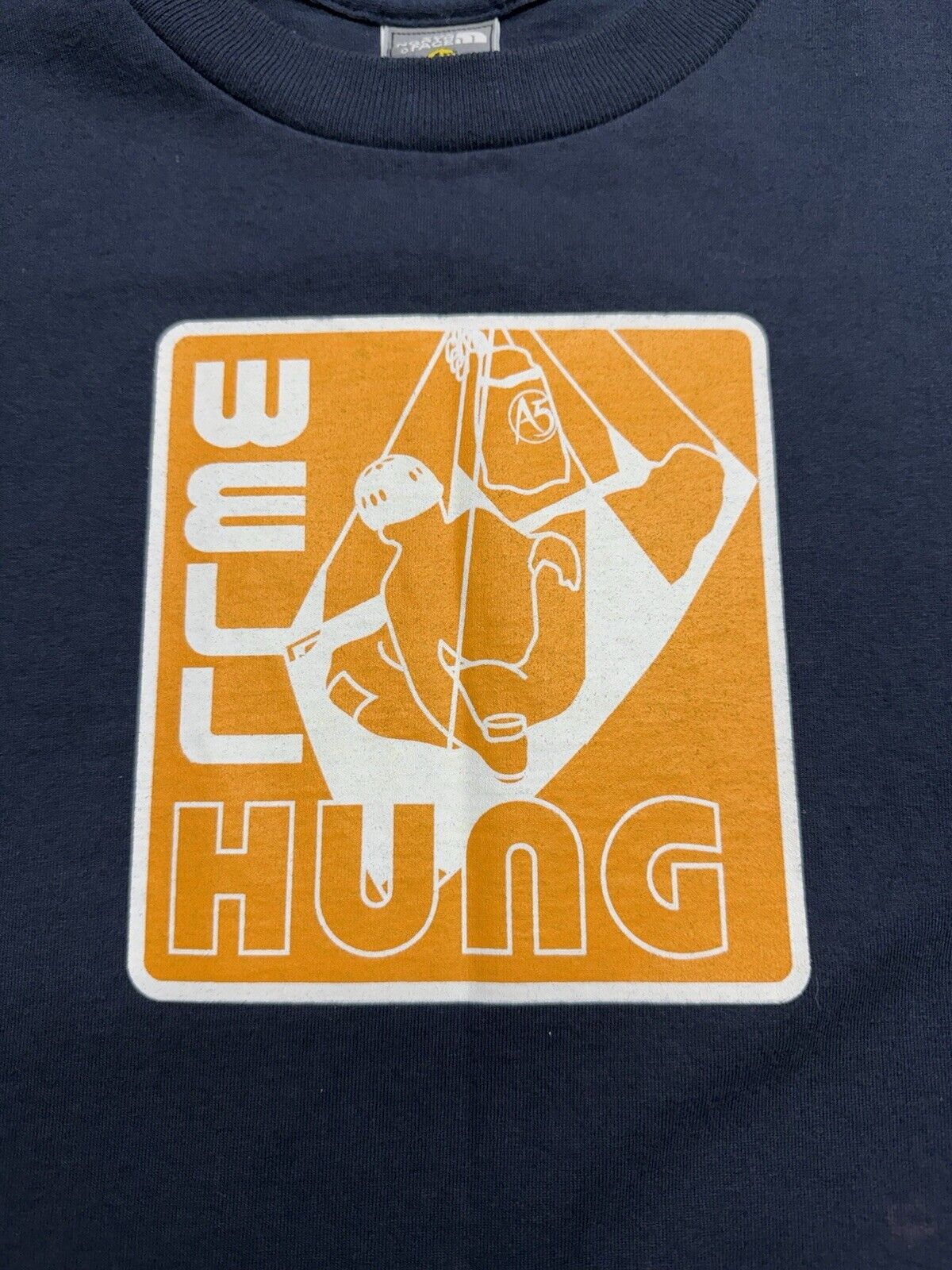 Vintage “Well Hung” The North Face A5 Series T-Shirt Mens Size XL Rock Climbing - thriftgoblin