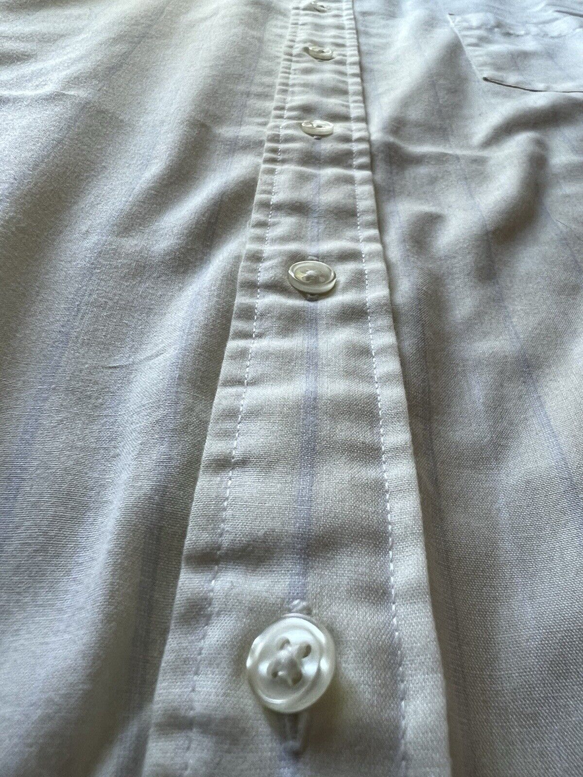 VINTAGE Yves Saint Laurent Shirt Mens 16.5 34 - 35 Solid Button Up Formal YSL - thriftgoblin