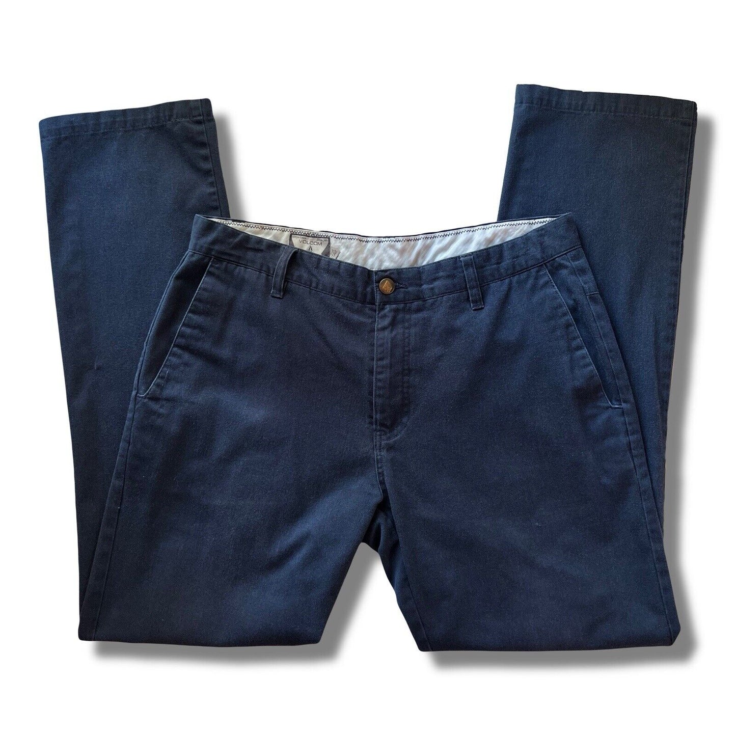 Volcom Corpo Class Blue Chino Pants Men's 32 Skater Punk Surfer Skateboard Dress - thriftgoblin