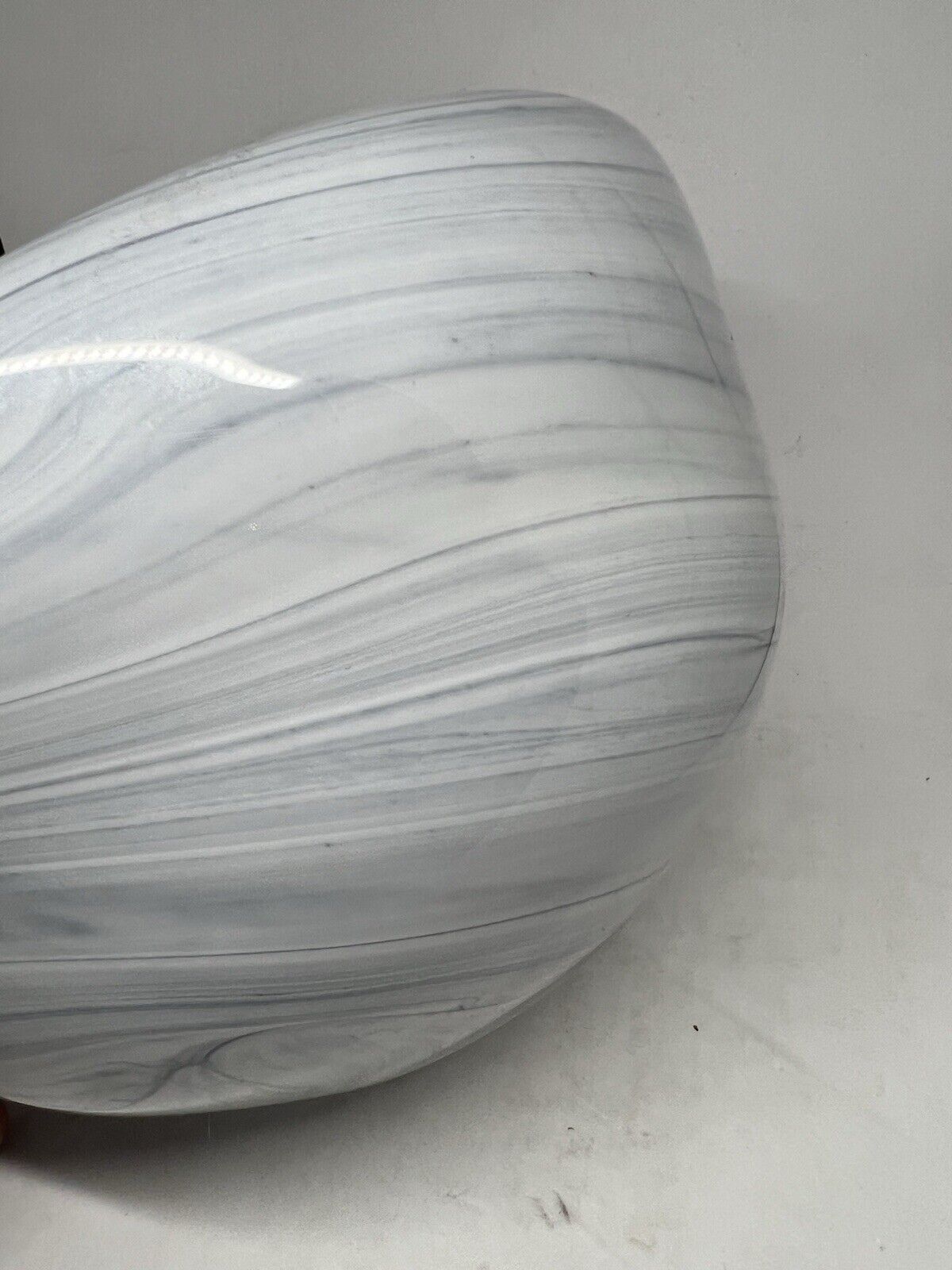 West Elm Small Marble WHT Bowl Decorative Tray Catch all Decor White Blue Swirl - thriftgoblin