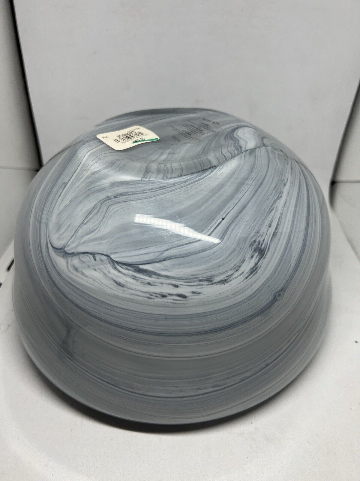 West Elm Small Marble WHT Bowl Decorative Tray Catch all Decor White Blue Swirl - thriftgoblin