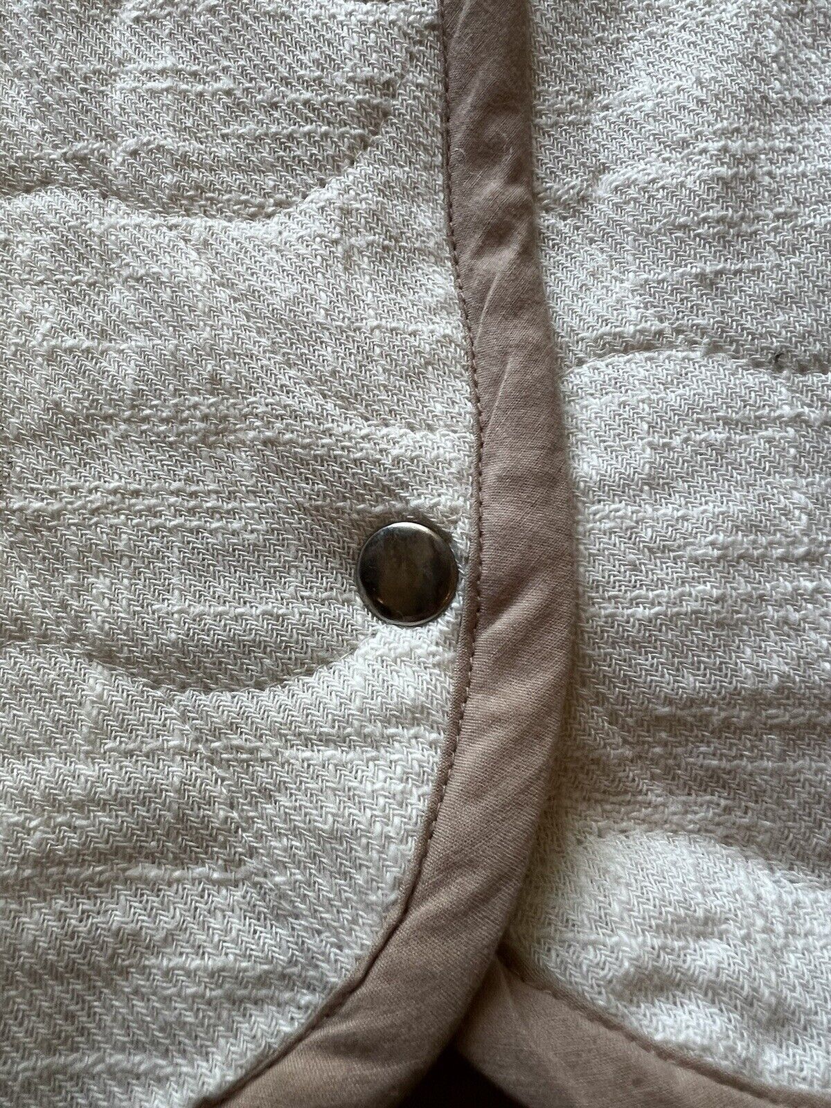 World Market Cream Quilted Button Up Jacket Womens One Size. Fall Collection. - thriftgoblin