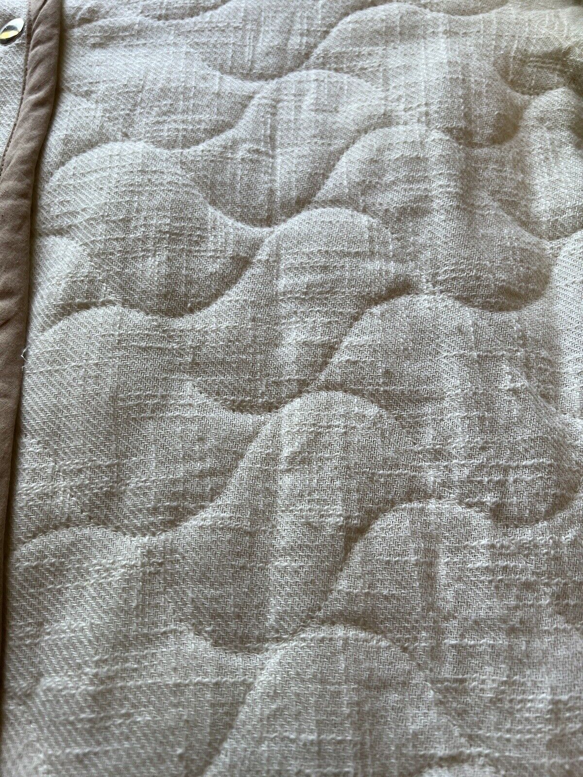 World Market Cream Quilted Button Up Jacket Womens One Size. Fall Collection. - thriftgoblin