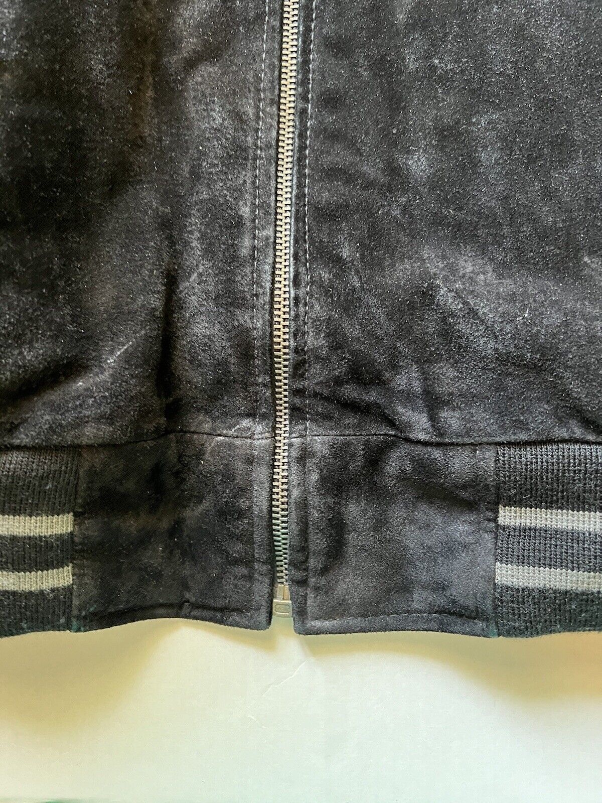 Y2K Disney World Cast Member Sorcerer Mickey Suede Letterman XL Jacket Disneyana - thriftgoblin