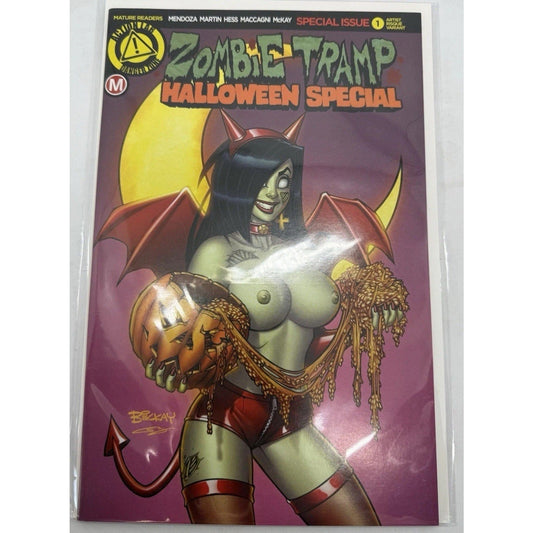 Zombie Tramp Halloween Special 1 Artist Risqué Variant Cover 2016 Adult Comic - thriftgoblin