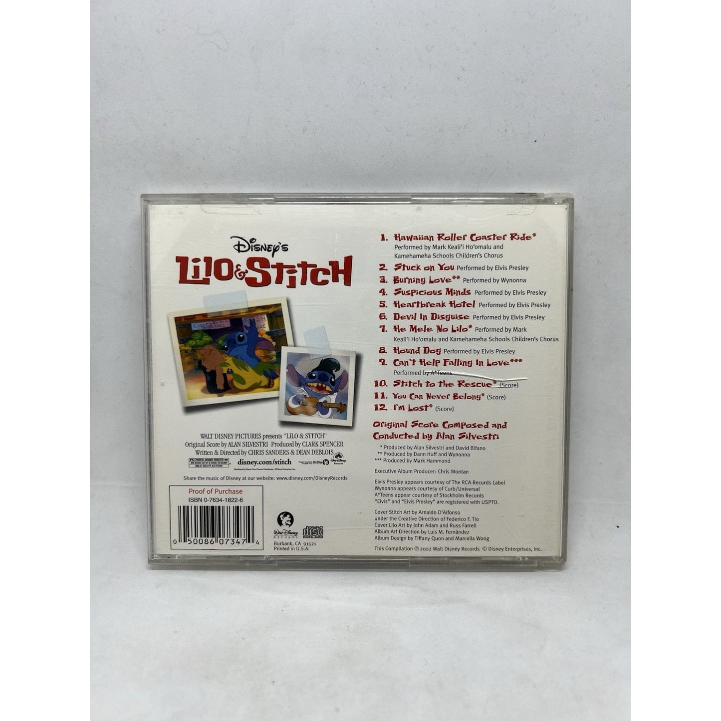 Disney’s Lilo & Stitch Soundtrack CD (2002) - Elvis, Wynonna, A*Teens Hawaii
