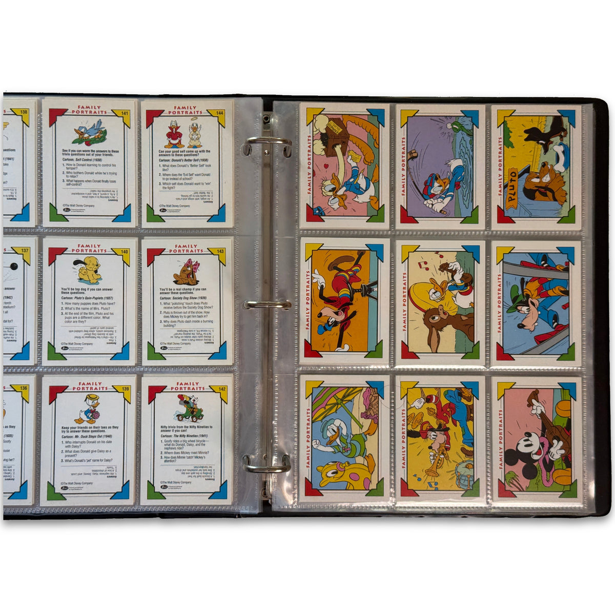 Vintage Disney Collector Cards Album Impel Binder 24 Pages