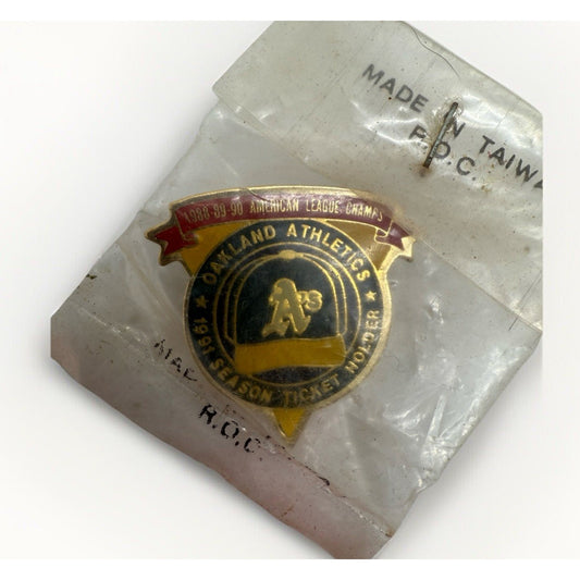 NEW 1991 Oakland A's Athletics Season Ticket Holder Pin World Series Elephant SAC