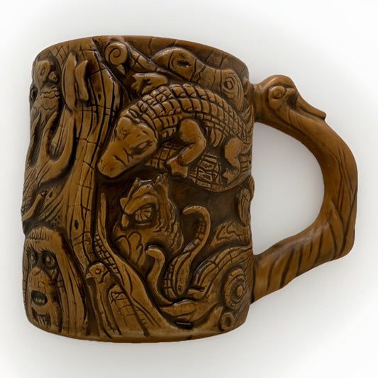 Disney Parks TREE OF LIFE Animal Kingdom Lg 24 oz Coffee Cup Sculpted Mug 3D Art