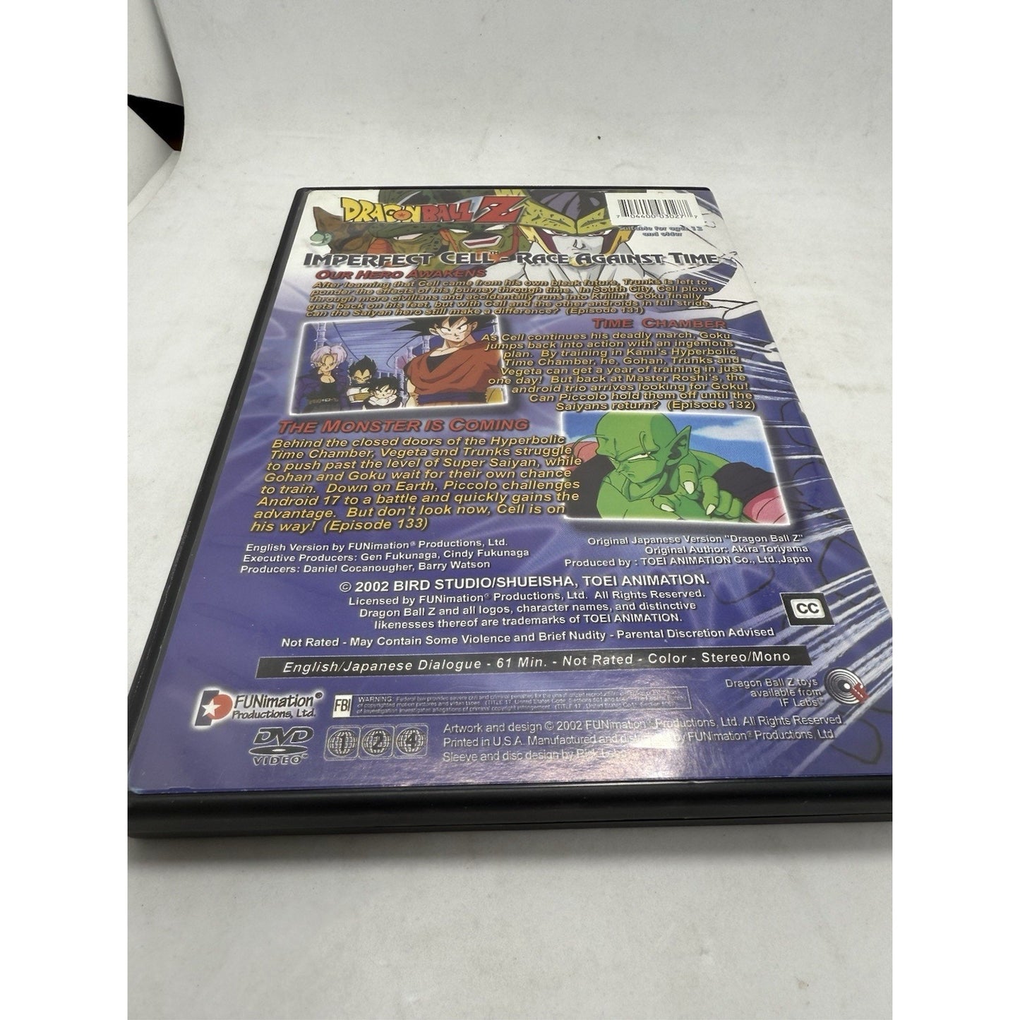 Dragon Ball Z: Imperfect Cell - Race Against Time (DVD, 2000) - Like New Uncut