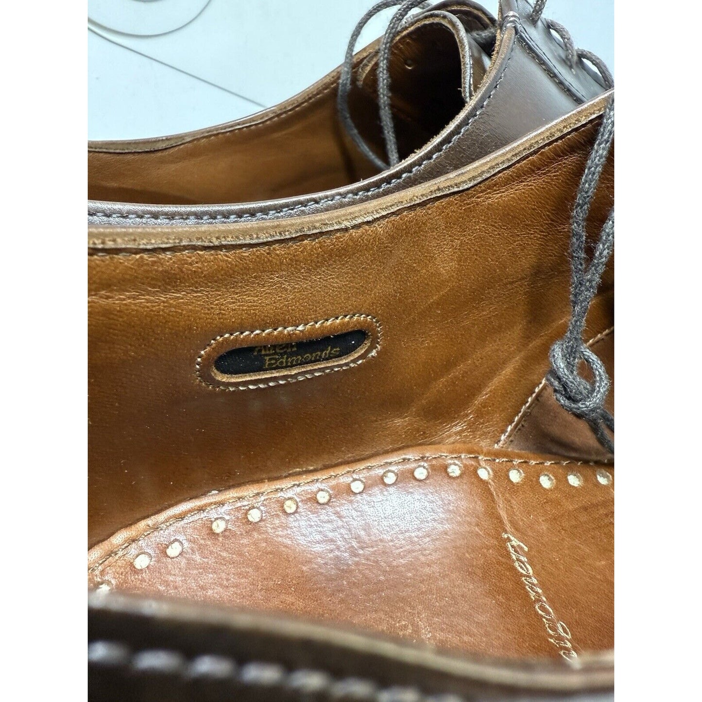 Allen-Edmonds Shoes Montgomery Split Toe Brown Lace Up US 12 D Dress Leather