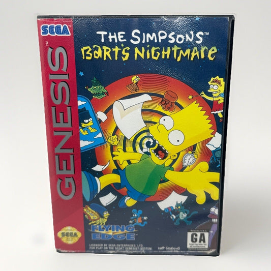 The Simpsons Bart’s Nightmare (Sega Genesis, 1993) Complete CIB Tested GA CLEAN