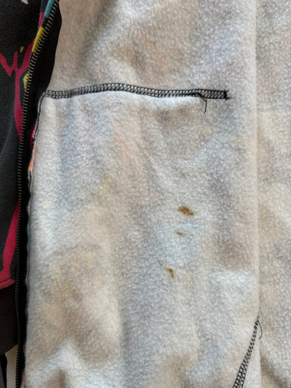 Volcom Big Monster Basic Zip Hoodie All Over Print Sherpa Lined XXL Skate Y2K