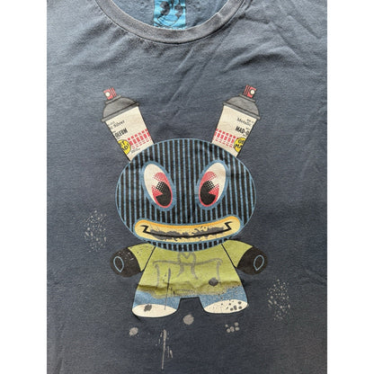 Kidrobot Mad Villain XL Blue T Shirt Artist Collab Streetwear Graphic Tee Rare
