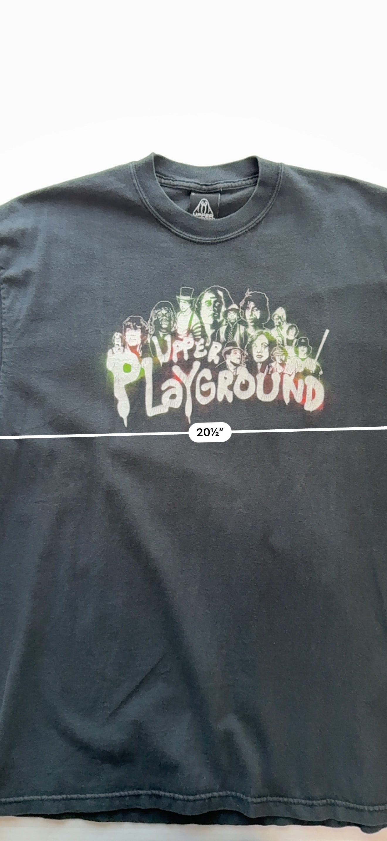 Upper Playground x The Warriors Baseball Fury Tee Rare Collab Faded Black L