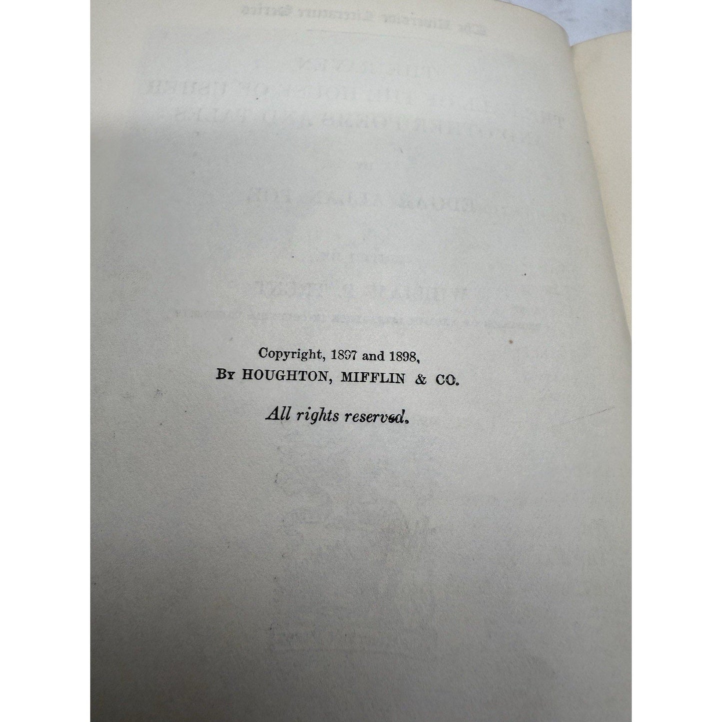 1898 Poems and Tales of Edgar Allan Poe - Riverside Literature Series Antique - thriftgoblin