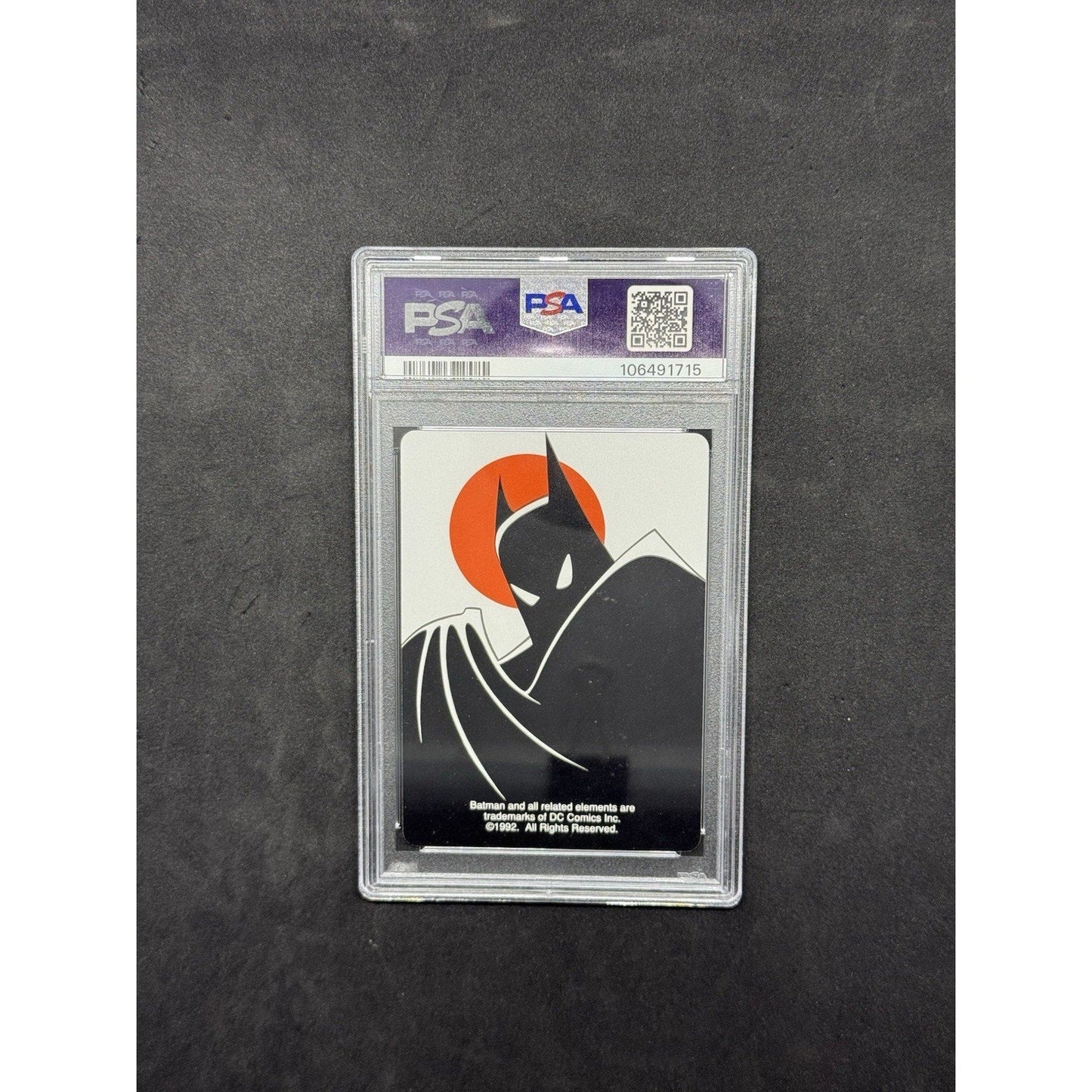 1992 DC COMICS ANIMATED BATMAN PLAYING CARDS CATWOMAN QUEEN SPADES POP 1 PSA 9 - thriftgoblin