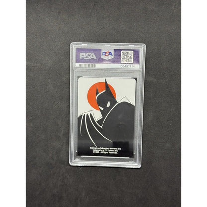 1992 DC Comics Playing Card Catwoman Queen of Clubs PSA 9 Mint Batman TAS Era - thriftgoblin