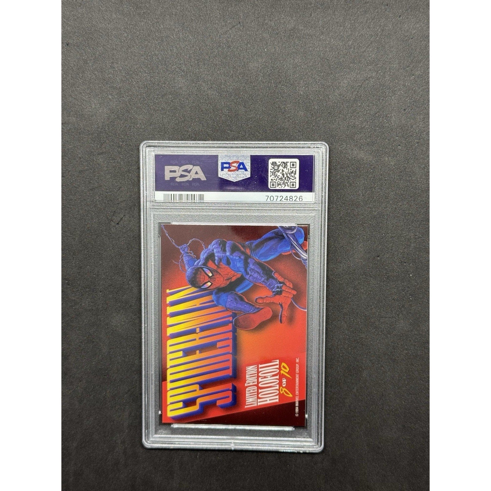 1994 Marvel Masterpieces Holofoil 8 Spider-Man Holofoil-Silver PSA 9 - thriftgoblin