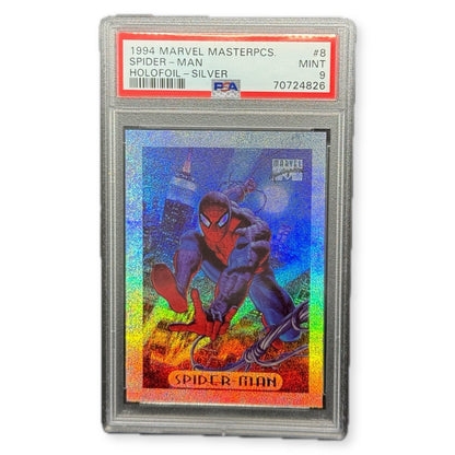 1994 Marvel Masterpieces Holofoil 8 Spider-Man Holofoil-Silver PSA 9 - thriftgoblin