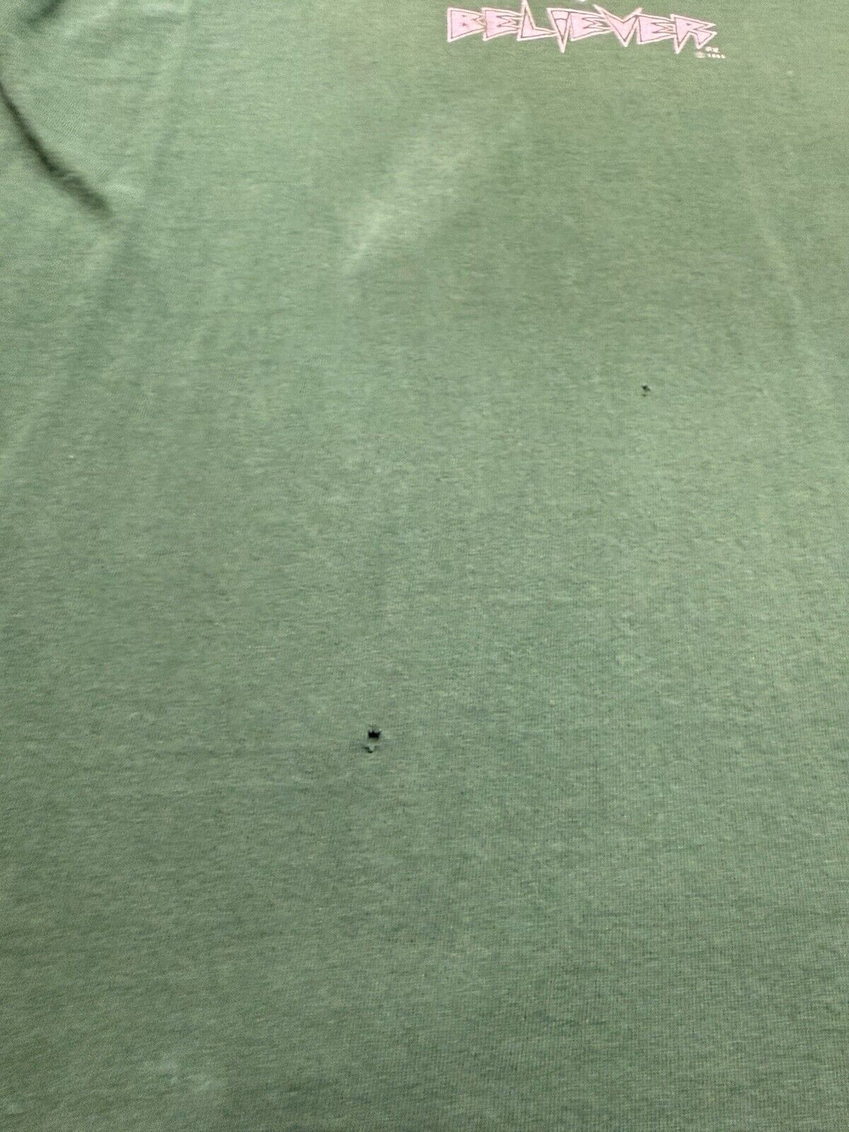 1995 Alien Workshop “BELIEVER” Green Skateboard T Shirt Gray XL Size Vintage 90 - thriftgoblin