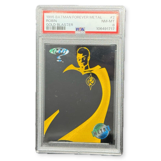 1995 Batman Forever Metal Gold Blaster Robin 2 of 10 PSA 8 NM-MT Fleer DC - thriftgoblin