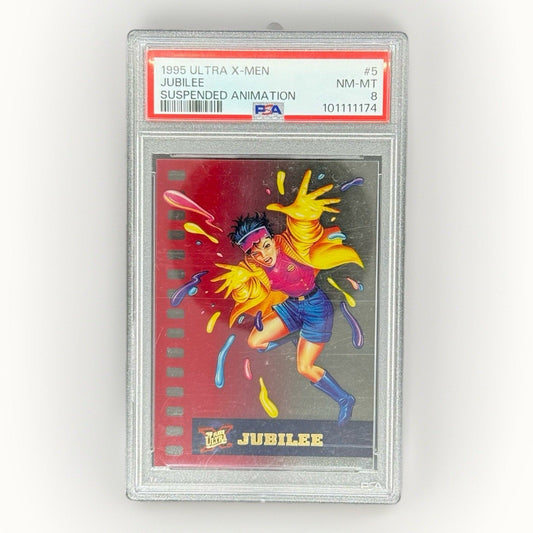 1995 Marvel Ultra X - Men Jubilee Suspended Animation PSA 8 Fleer Card 5 Woman - thriftgoblin