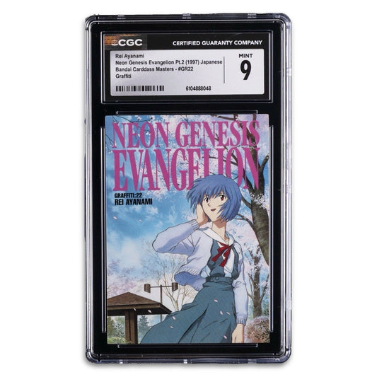 1997 NEON GENESIS EVANGELION PT.2 JPN BANDAI C.M. GRAFFITI REI AYANAMI CGC 9 - thriftgoblin