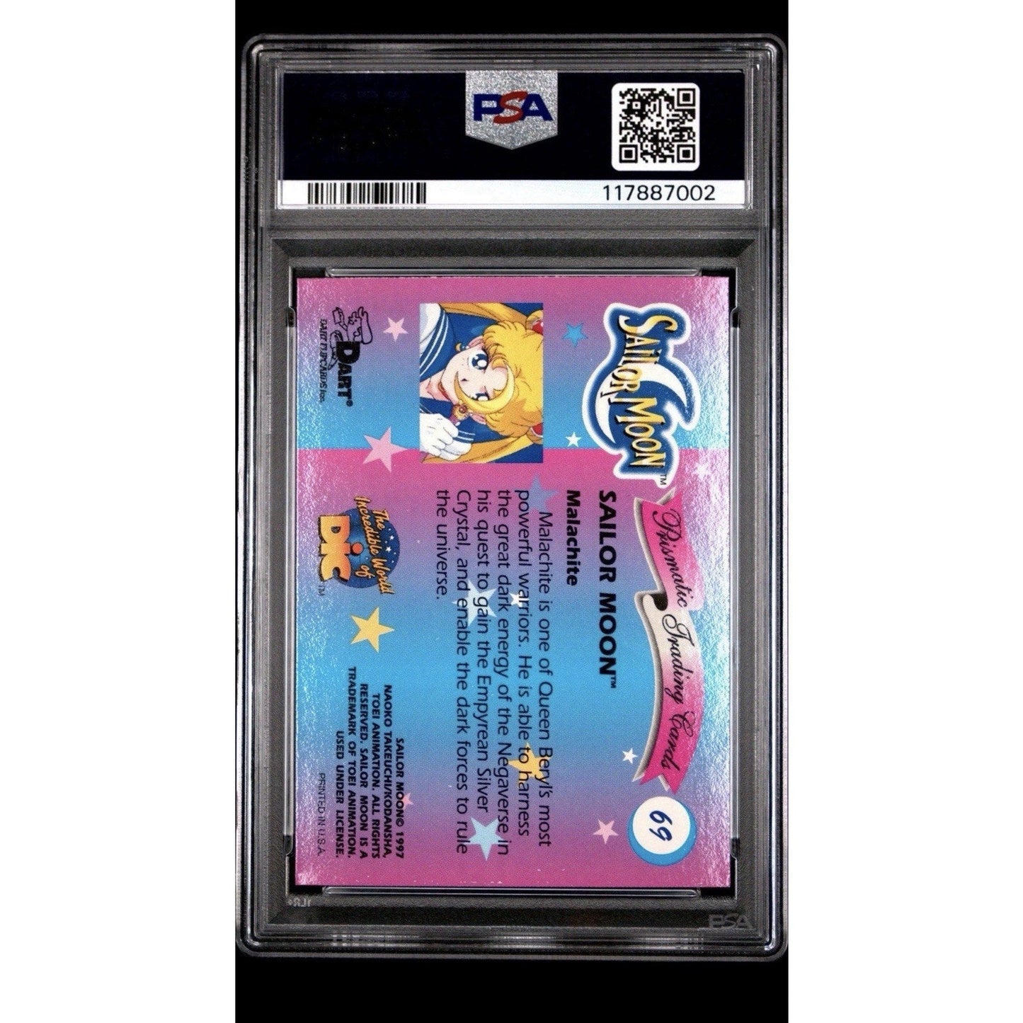 1997 Sailor Moon Prismatic Malachite 69 PSA 8 japan retro anime - thriftgoblin
