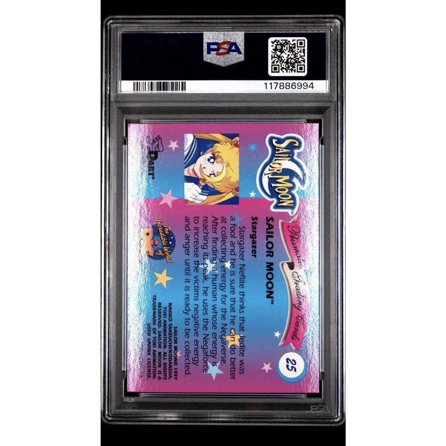 1997 Sailor Moon Prismatic Stargazer 25 PSA 7 card japan anime retro - thriftgoblin
