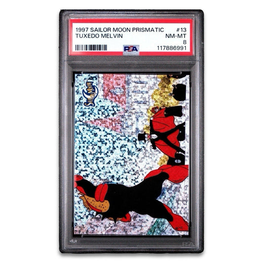 1997 Sailor Moon Prismatic Tuxedo Melvin 13 PSA 8 retro anime card - thriftgoblin