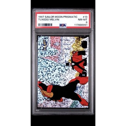 1997 Sailor Moon Prismatic Tuxedo Melvin 13 PSA 8 retro anime card - thriftgoblin