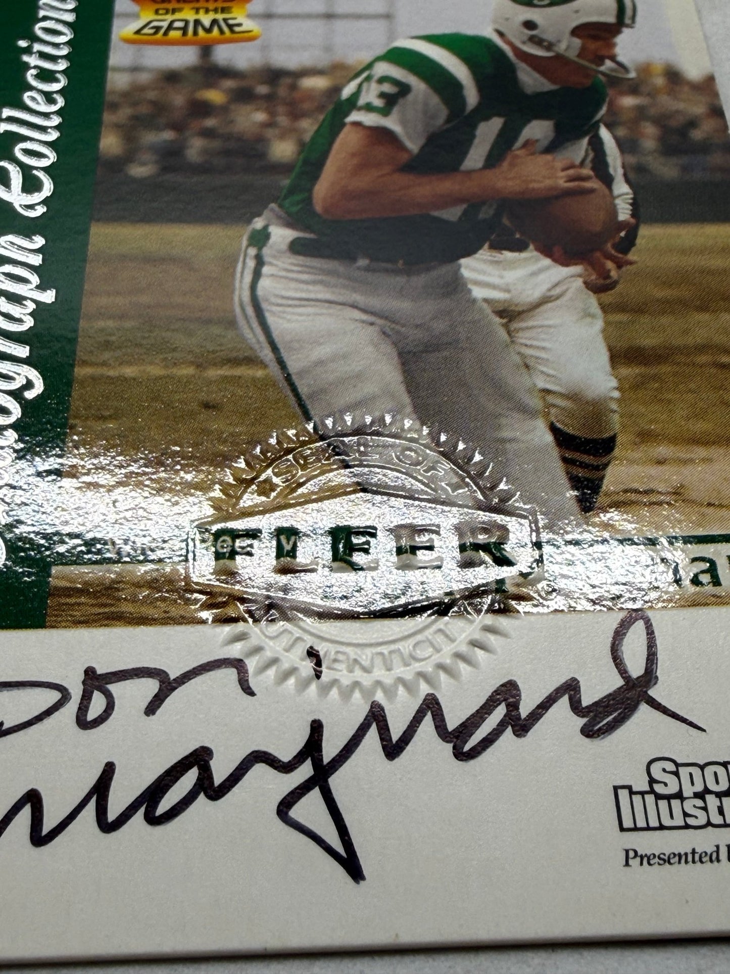 1999 Sports Illustrated Greats of the Game Don Maynard Autograph Jets Fleer - thriftgoblinTrading Card