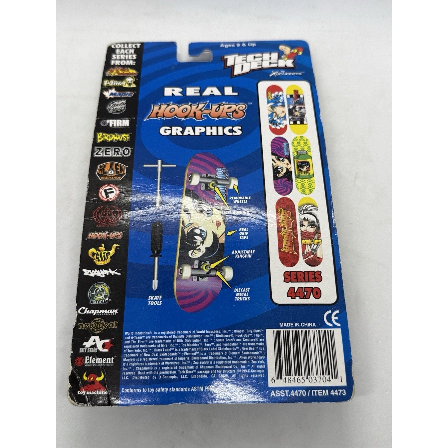 1999 Tech Deck Rare Generation 4 Real Hook - Ups Graphics New In Box - thriftgoblin