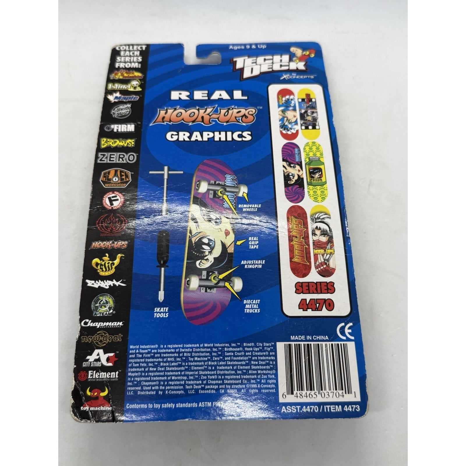 1999 Tech Deck Rare Generation 4 Real Hook - Ups Graphics New In Box - thriftgoblin