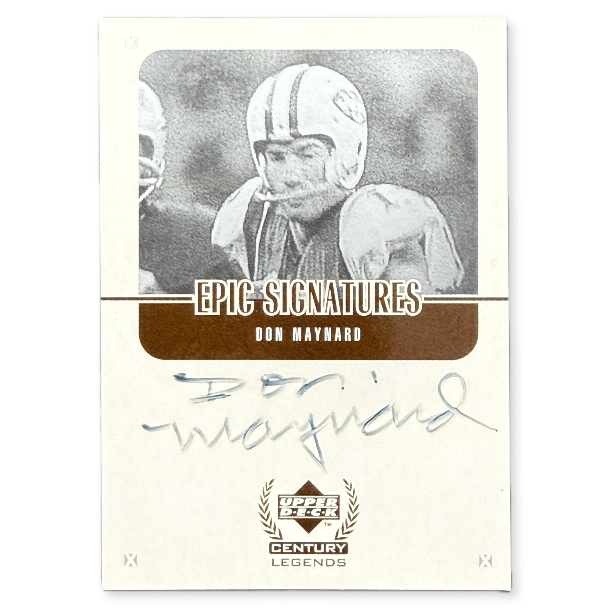 1999 Upper Deck Century Legends Don Maynard Epic Signatures Cut Auto Jets - thriftgoblinTrading Card