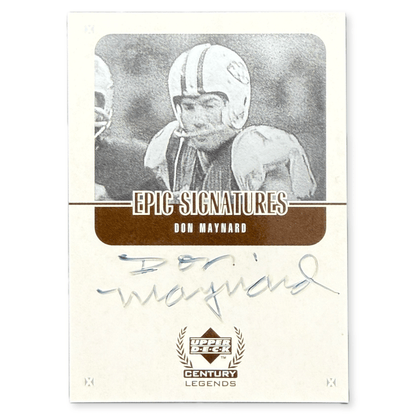 1999 Upper Deck Century Legends Don Maynard Epic Signatures Cut Auto Jets - thriftgoblinTrading Card