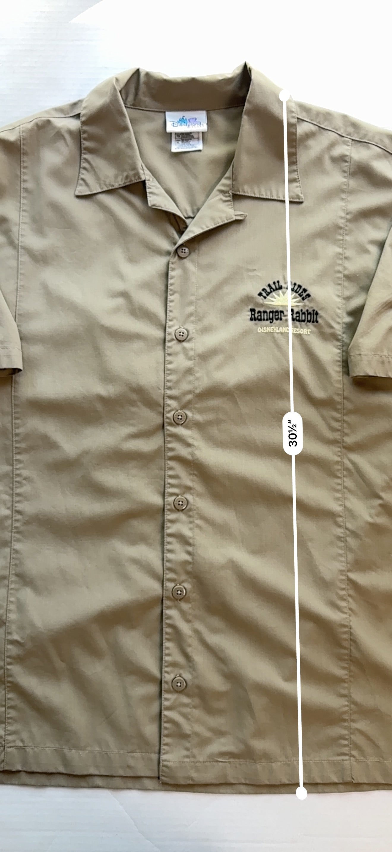 Disneyland Resort Ranger Rabbit Trail Rides Cast Member Shirt Jessica Rabbit XL