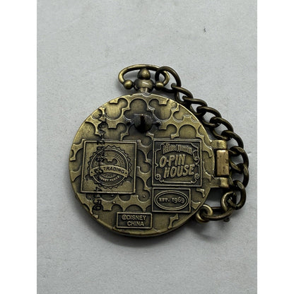 Disney DLR Haunted Mansion O'Pin House Pocket Watch 13 Hour Clock Pin 2009 70097