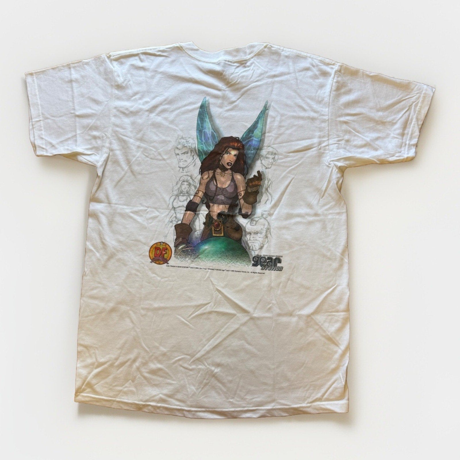 2000 Dan Fraga Gear Station 23 Shirt L Dynamic Forces Comic Tee DF Pinup Art USA - thriftgoblin