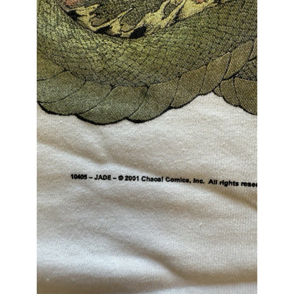 2001 Chaos Comics Jade XL Shirt Dragon Lashley Art RARE Topps Indy Comic Tee - thriftgoblin