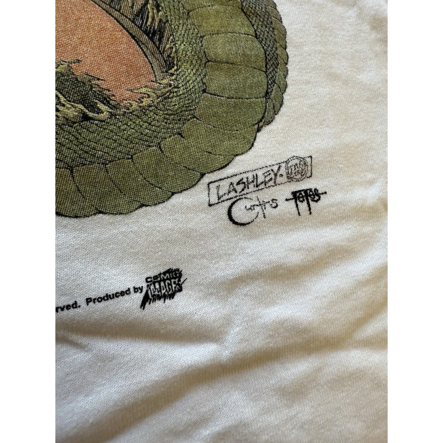 2001 Chaos Comics Jade XL Shirt Dragon Lashley Art RARE Topps Indy Comic Tee - thriftgoblin