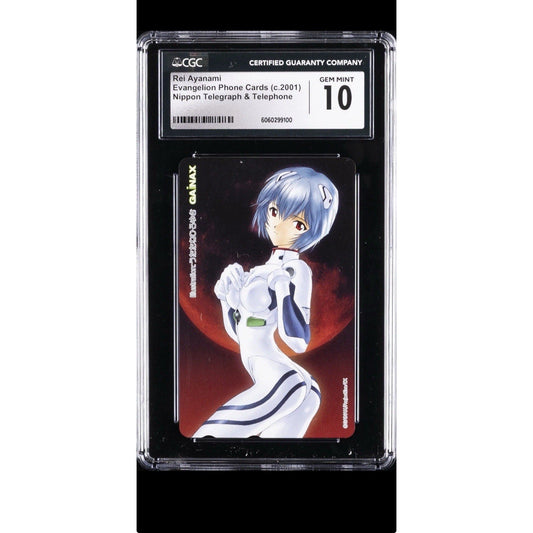 2001 EVANGELION TELEPHONE CARD REI AYANAMI CGC 10 GEM MINT - thriftgoblin