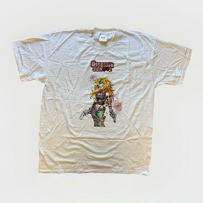 2003 Assassin School Shirt XL Fruit of the Loom Comic Babe AP Comics T-shirt - thriftgoblin