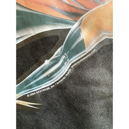 2004 XXXtreme Pin-Up Shirt XL Armando Huerta Lightning Nude Moon Deadstock USA - thriftgoblinT-Shirt