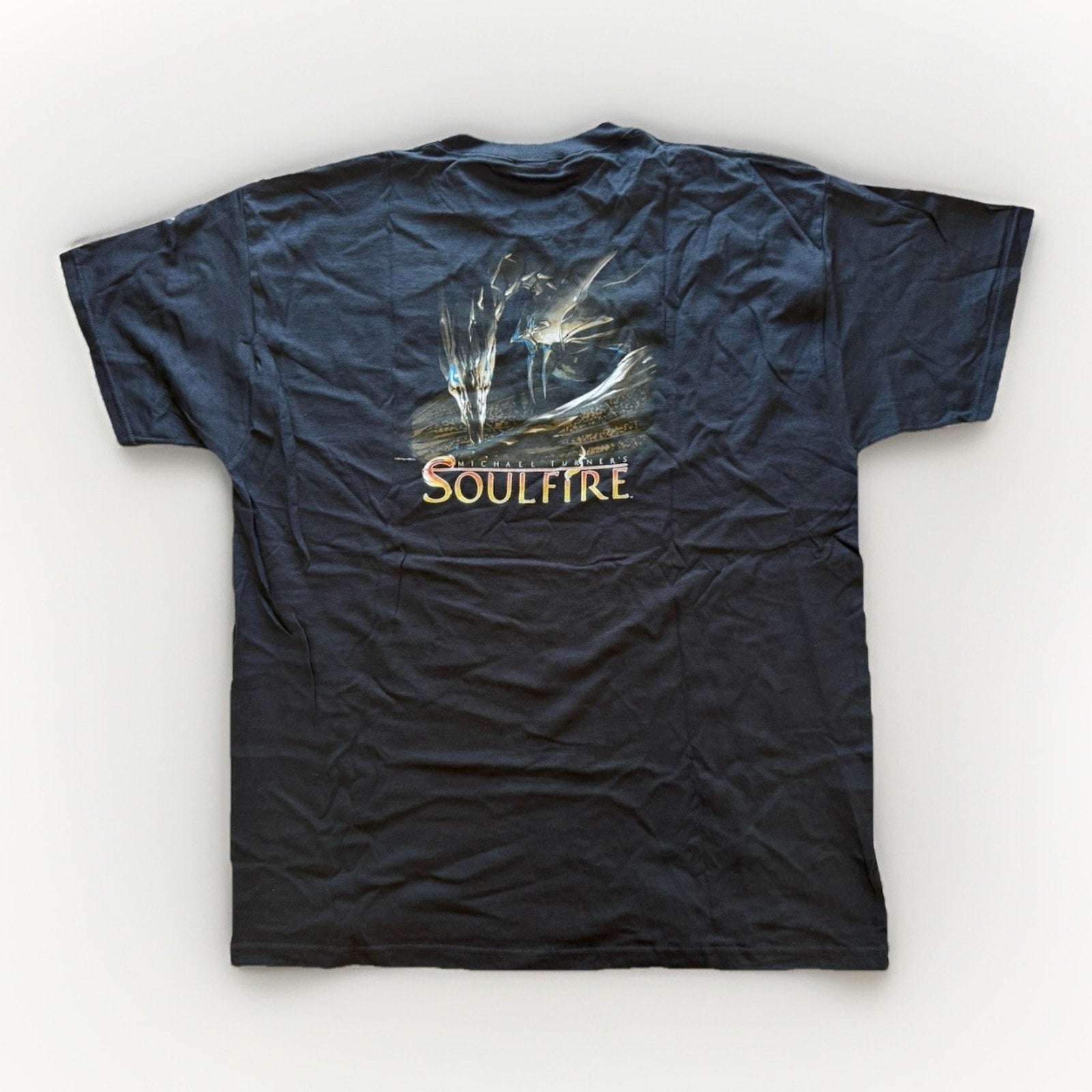 2005 Michael Turner Soulfire Dragon Shirt XL Black Comic Tee Aspen MLT Vintage - thriftgoblin