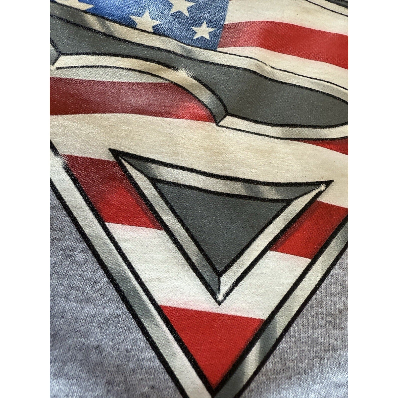 2005 Superman XL Shirt Delta USA Tag DC Comics Flag Logo S Symbol Tee VTG Hero - thriftgoblin