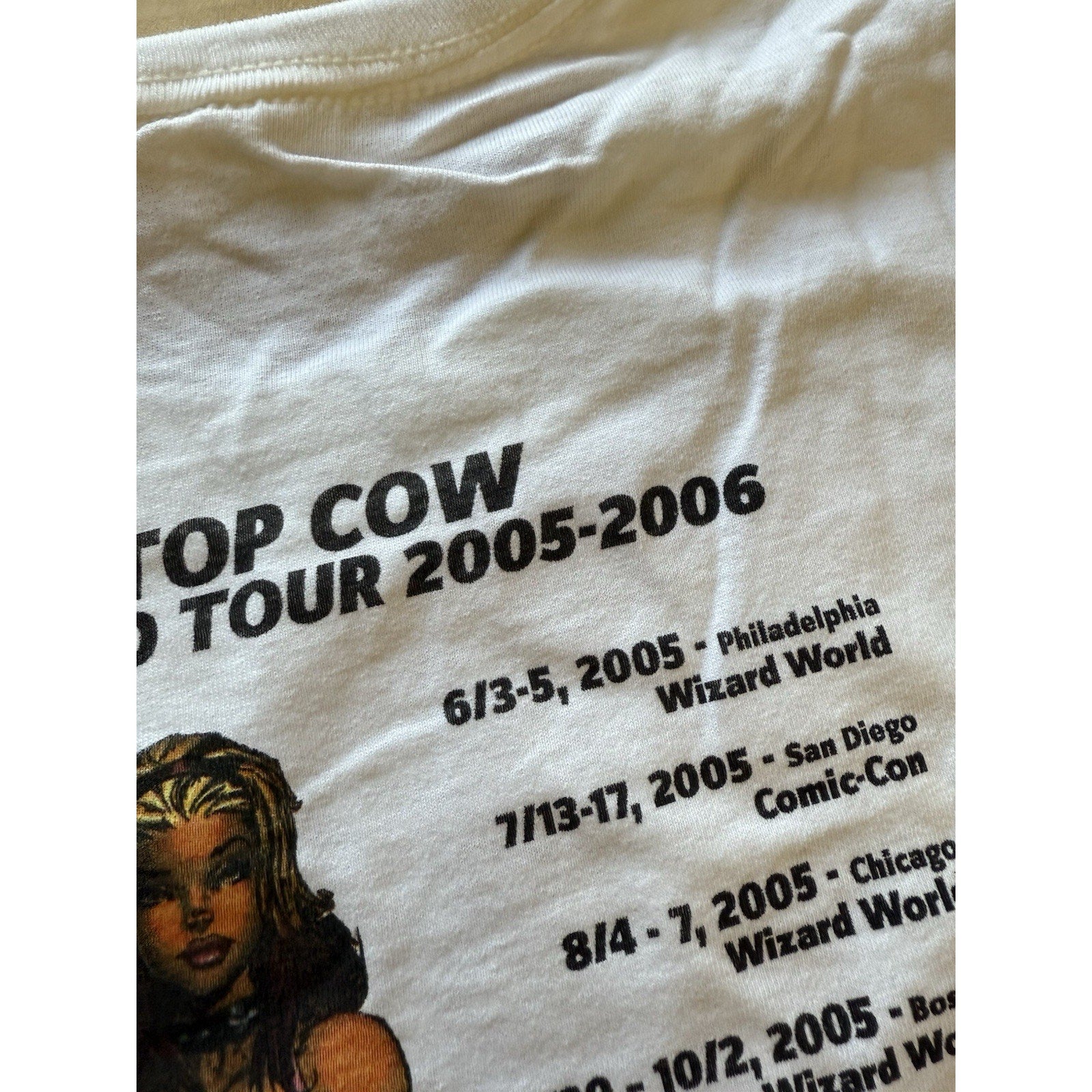 2005 Top Cow World Tour XL Shirt Witchblade Hunter - Killer Freshmen Comic Con 06 - thriftgoblin