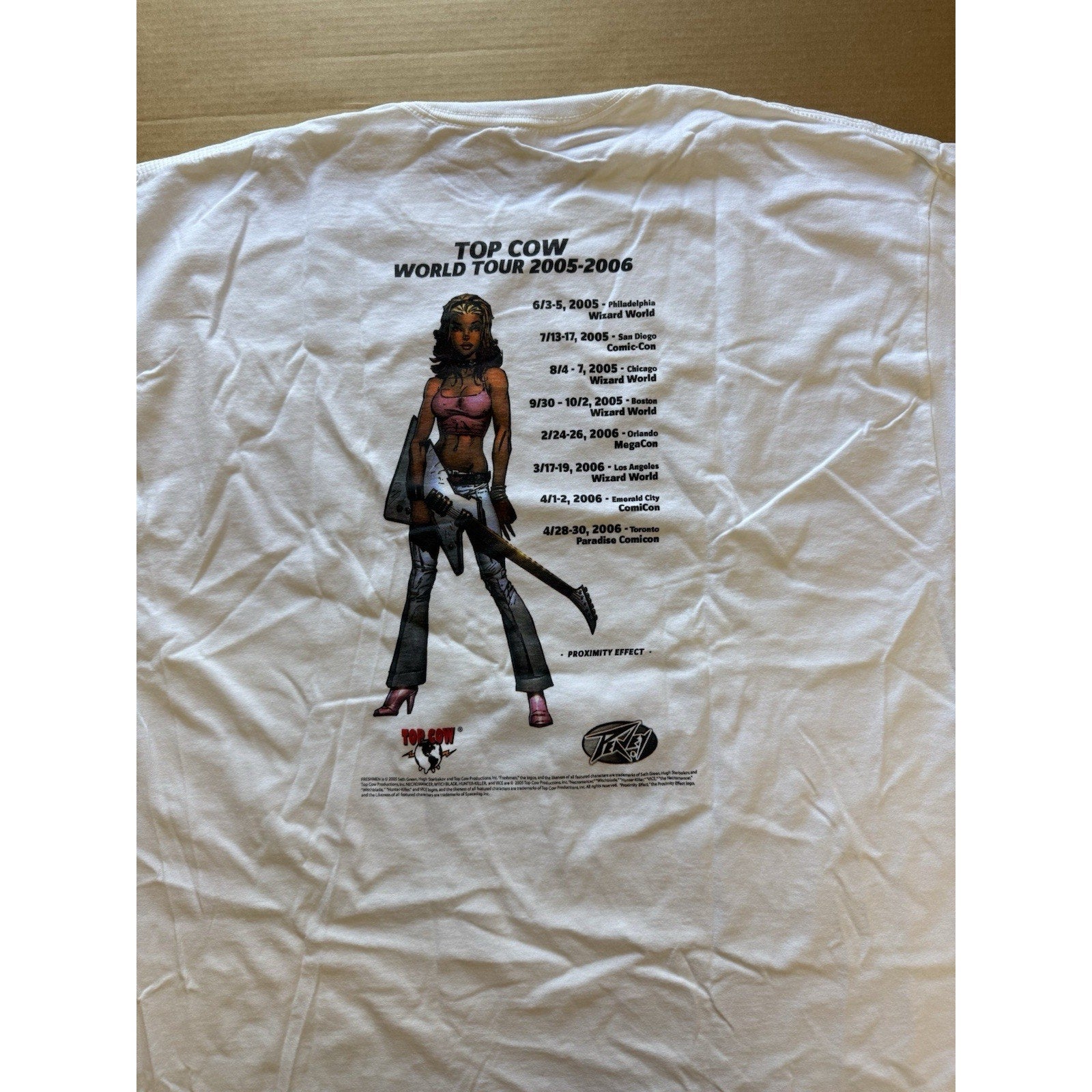 2005 Top Cow World Tour XL Shirt Witchblade Hunter - Killer Freshmen Comic Con 06 - thriftgoblin
